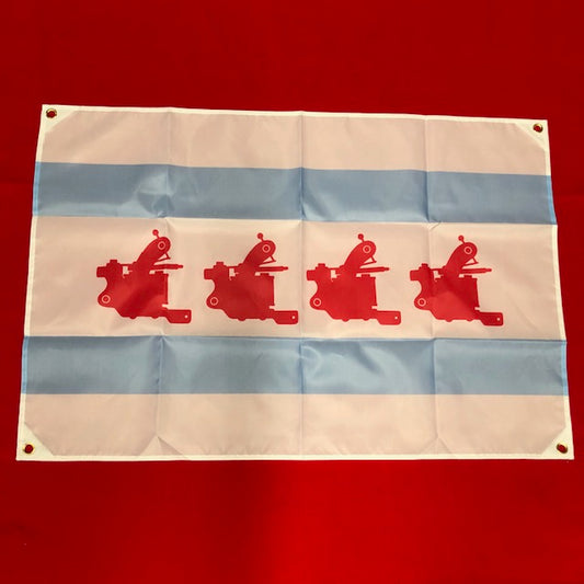 Chicago Tattoo Machine Flag